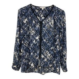 CAbi Size S Chiffon Blouse Top Animal Print